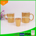 golded painting mug set